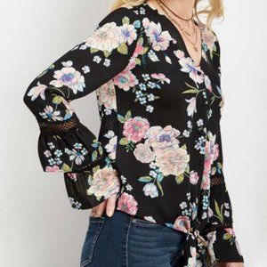 Maurices Floral Tie Front Top